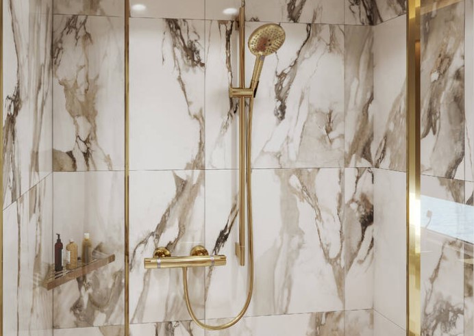 Hansgrohe AddStoris shampoohouder goud gepolijst