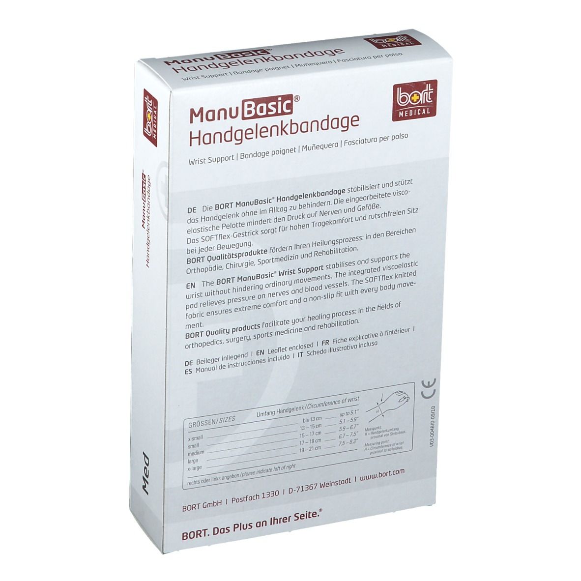 BORT Manu Basic® links Gr. L schwarz