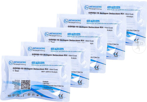 Newgene Kit Test Rapide Antigénique Sars-Cov-2/Covid-19 Pack 5 Pièces