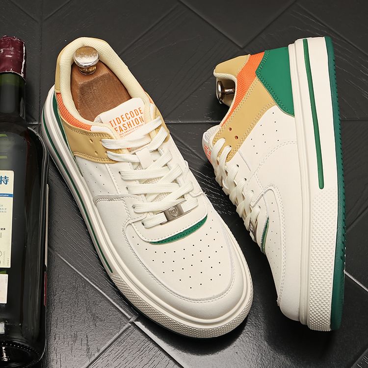 Mr Ozera - Contrasterende Paneel Platform Sneakers