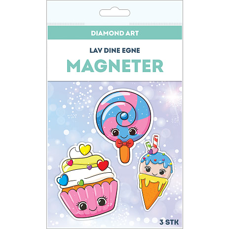 Diamond Art magneter 13x18 cm - søde sager