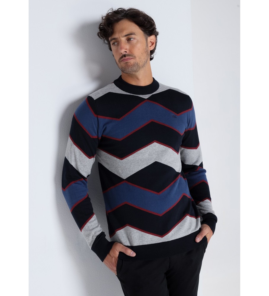 Victorio & Lucchino, Camisa jacquard V&L Zigzag com gola Perkins multicolorida