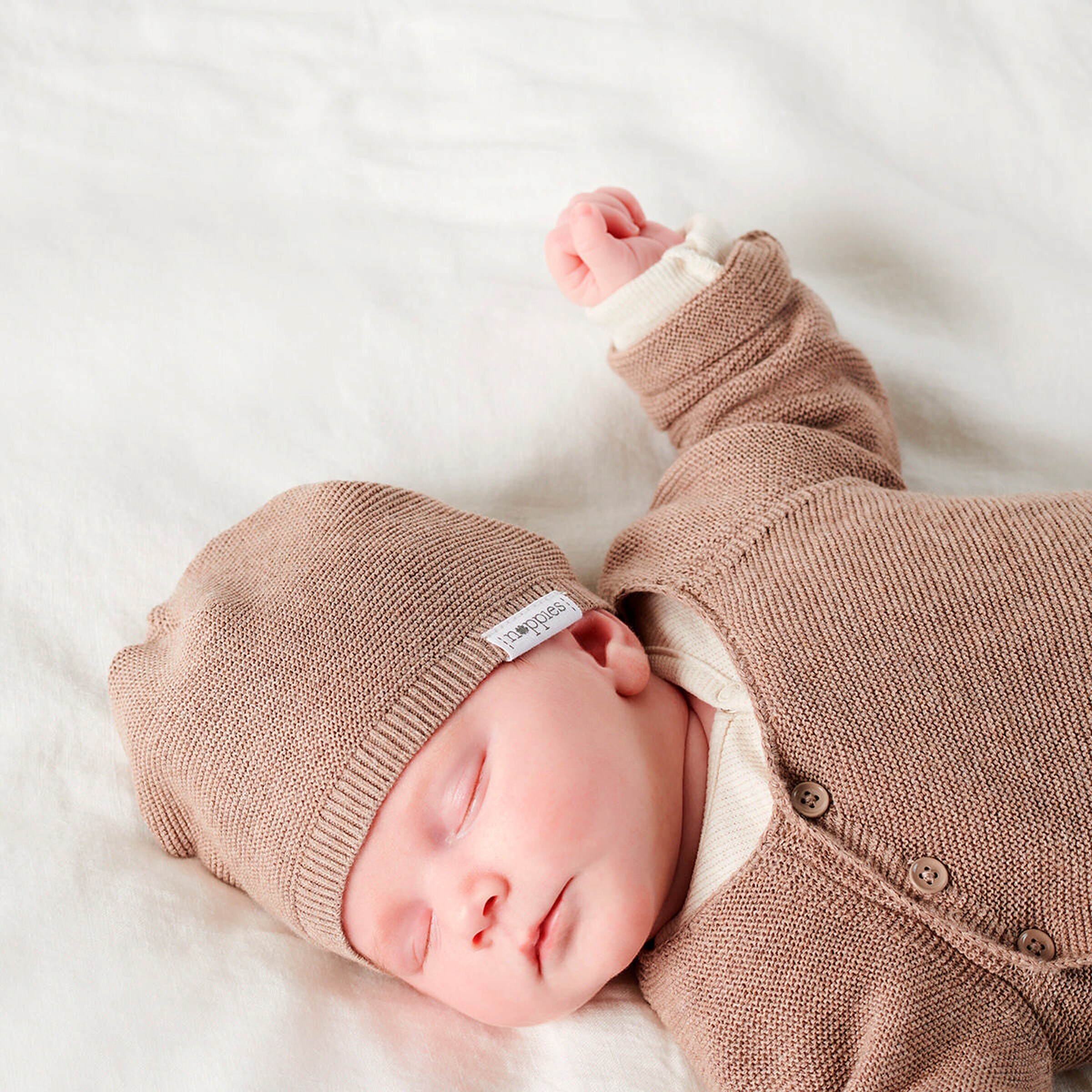 Noppies Baby Mütze Rosita Taupe Melange