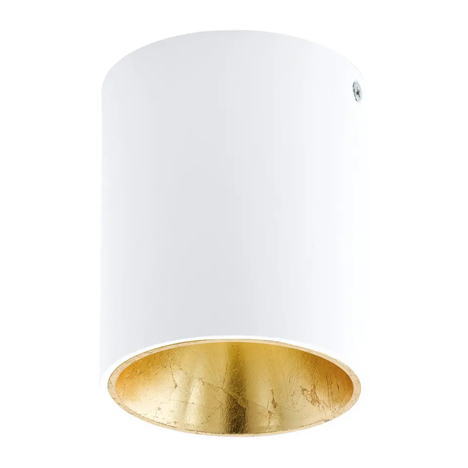 EGLO plafondspot Polasso - wit/goud - Ø10 cm