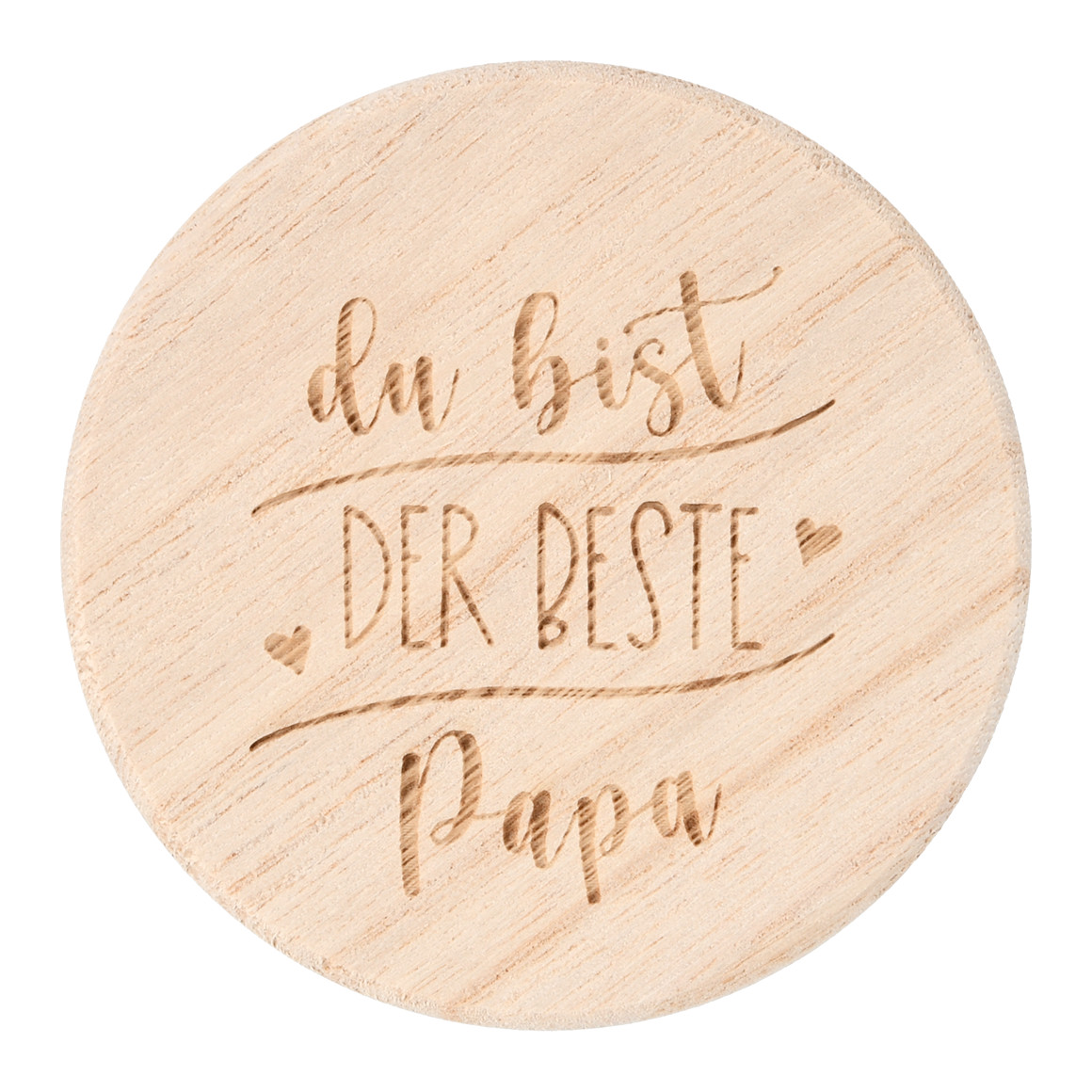 2 Untersetzer aus Holz natur