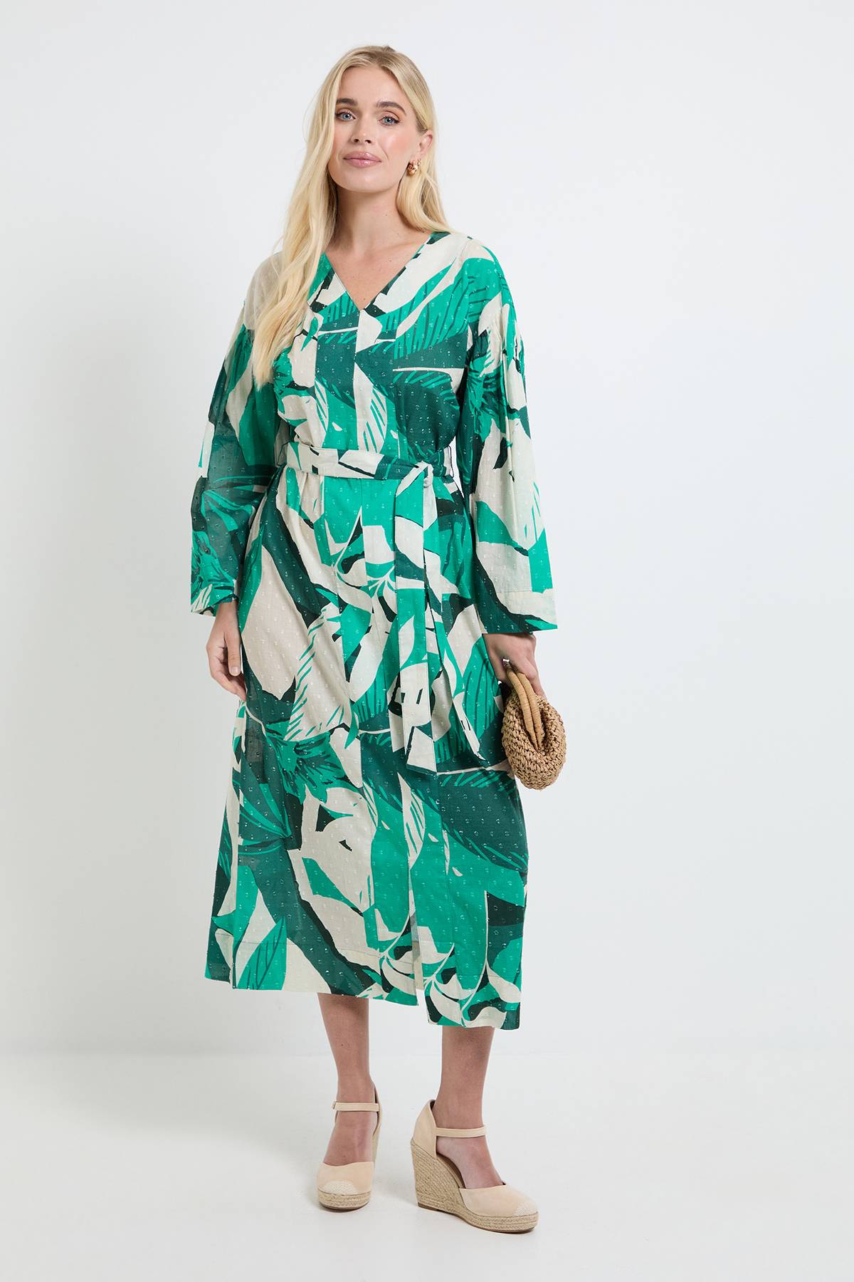 Wallis Robe Midi Tropicale D'été Petite