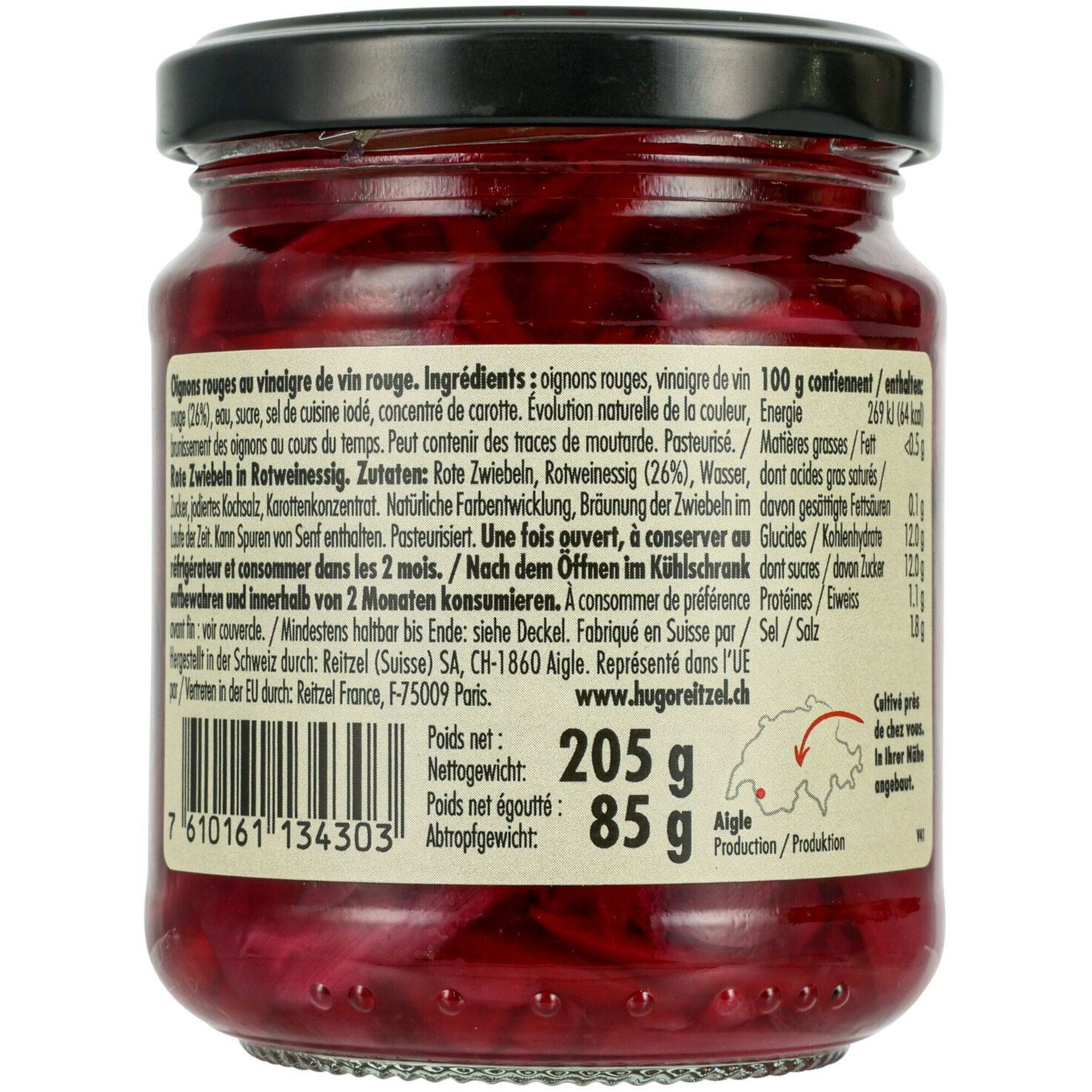 Hugo Rote Zwiebeln in Lamellen