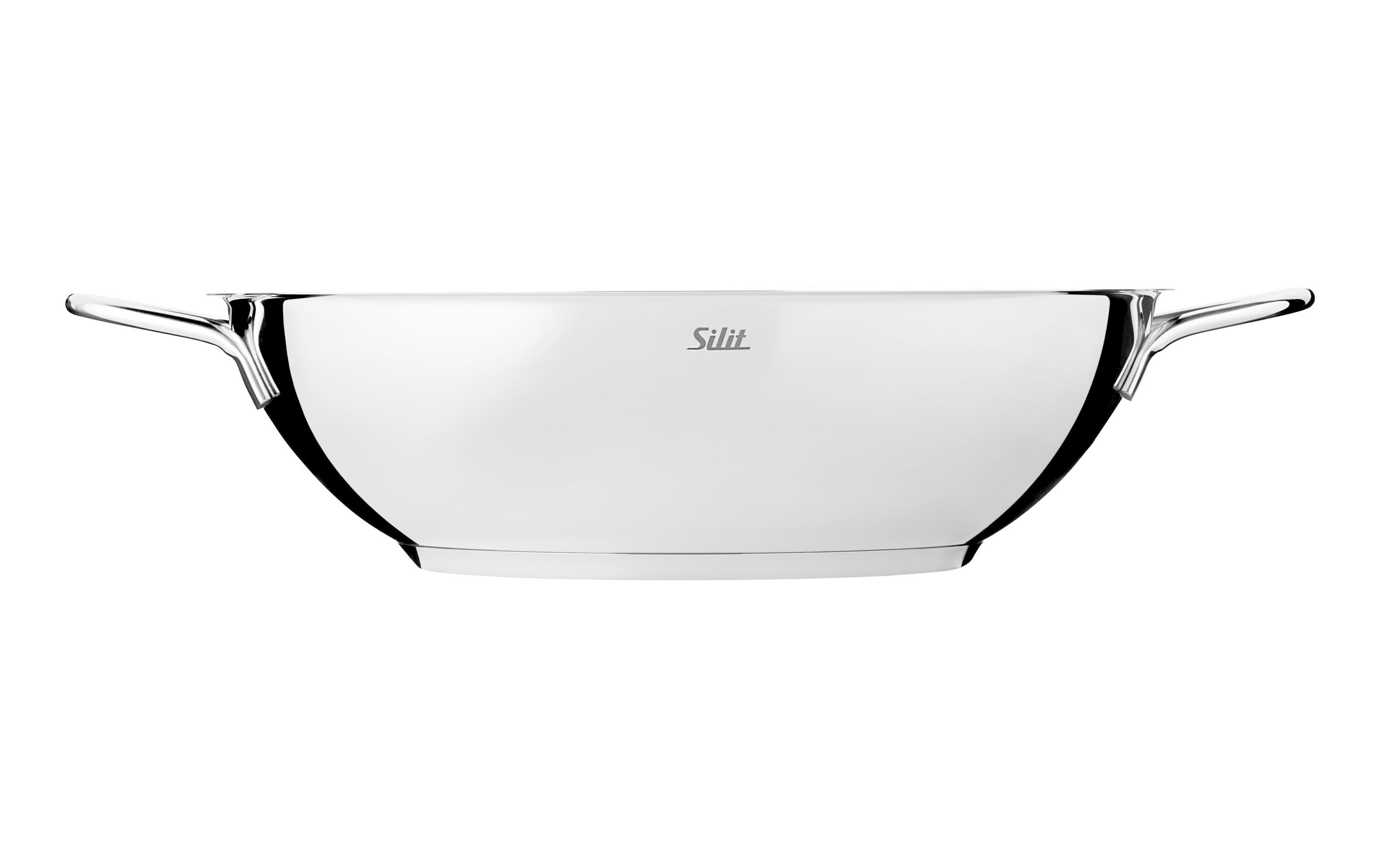Wok Silber, 32 cmWokpfanne aus Edelstahl