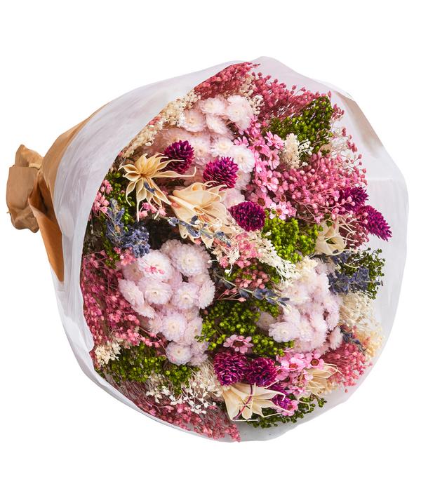 Trockenblumenbouquet Fantasy, lila
