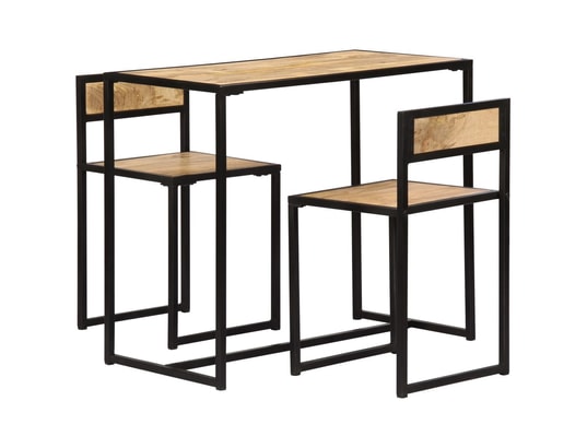 VIDAXL - Ensemble table et chaises Ensemble de salle à dîner 3 pcs bois de manguier solide