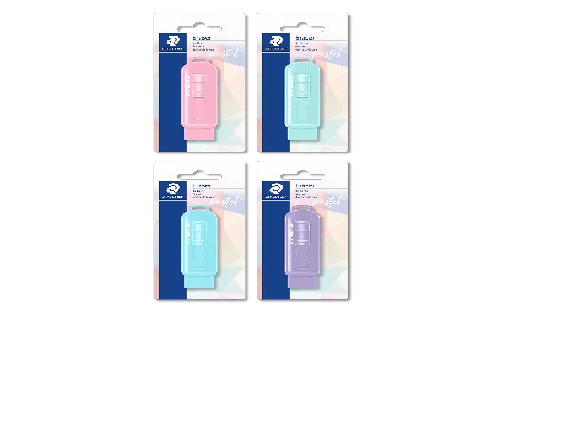 BORRACHA STAEDTLER PASTEL CORES SORTIDAS