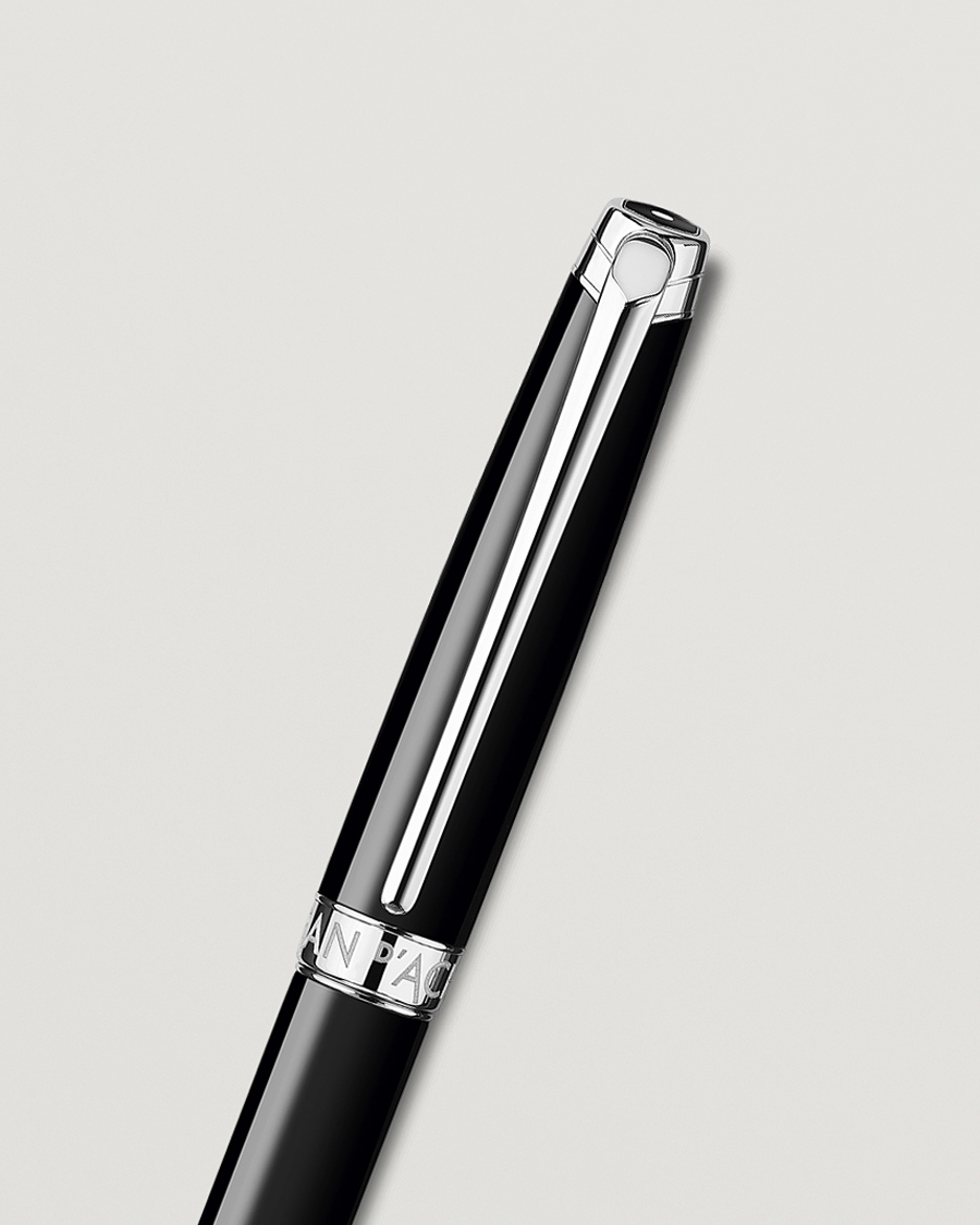 Caran d' Ache Léman Ballpoint Pen Ebony Black/Silver Plated