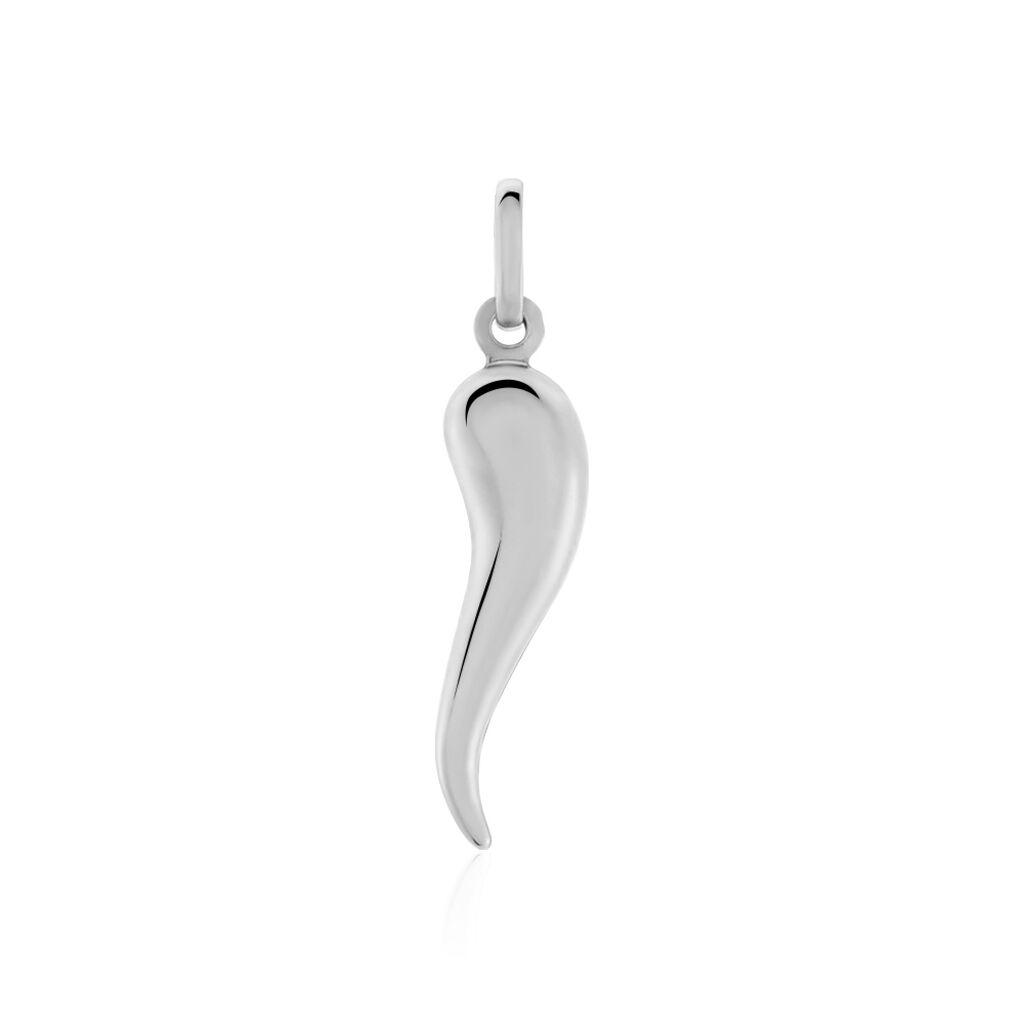 Pendentif Felicette Corne Abondance Or Blanc