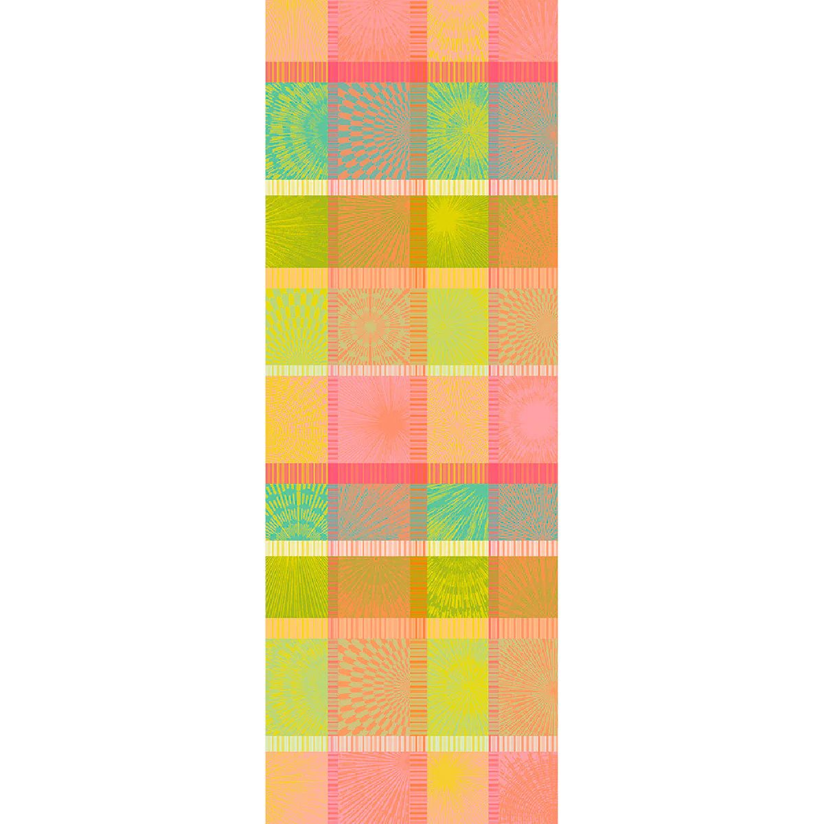 Chemin de table pur coton multicolore 155X55 Garnier Thiebaut