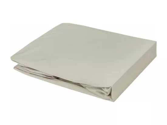 Drap housse 180x200 cm DUO 2 en 1 mastic, par Toison d'or