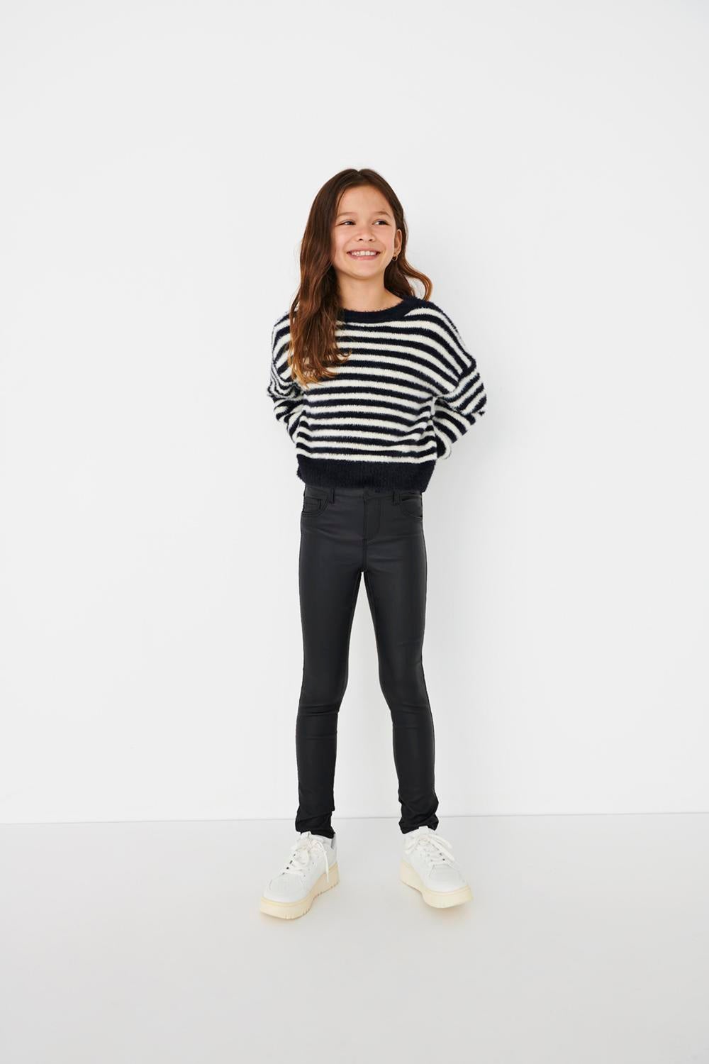 KOGROYAL Mittlere Taille Skinny Fit Klassische Hose Black