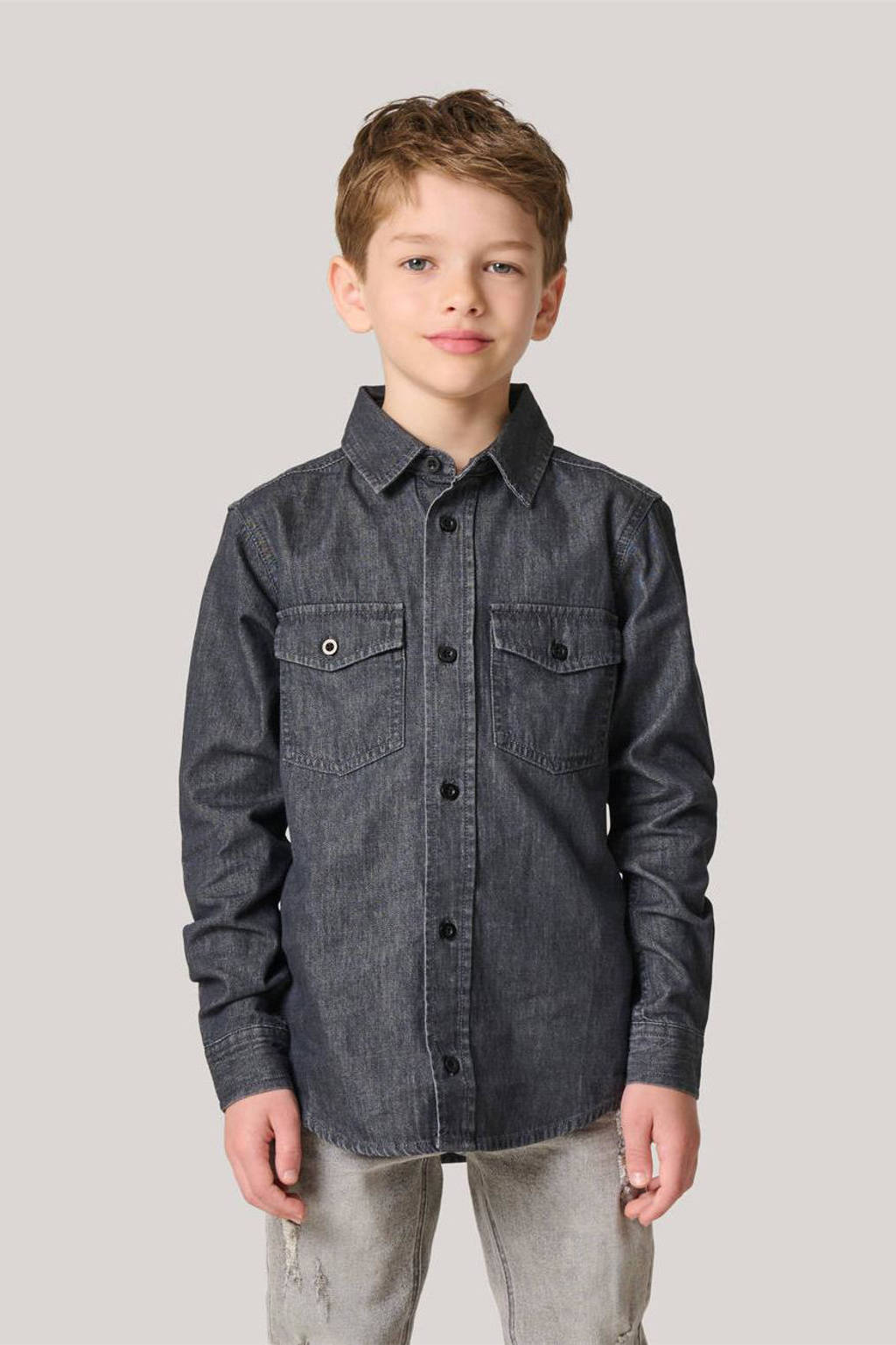 Shoeby denim overhemd grey denim