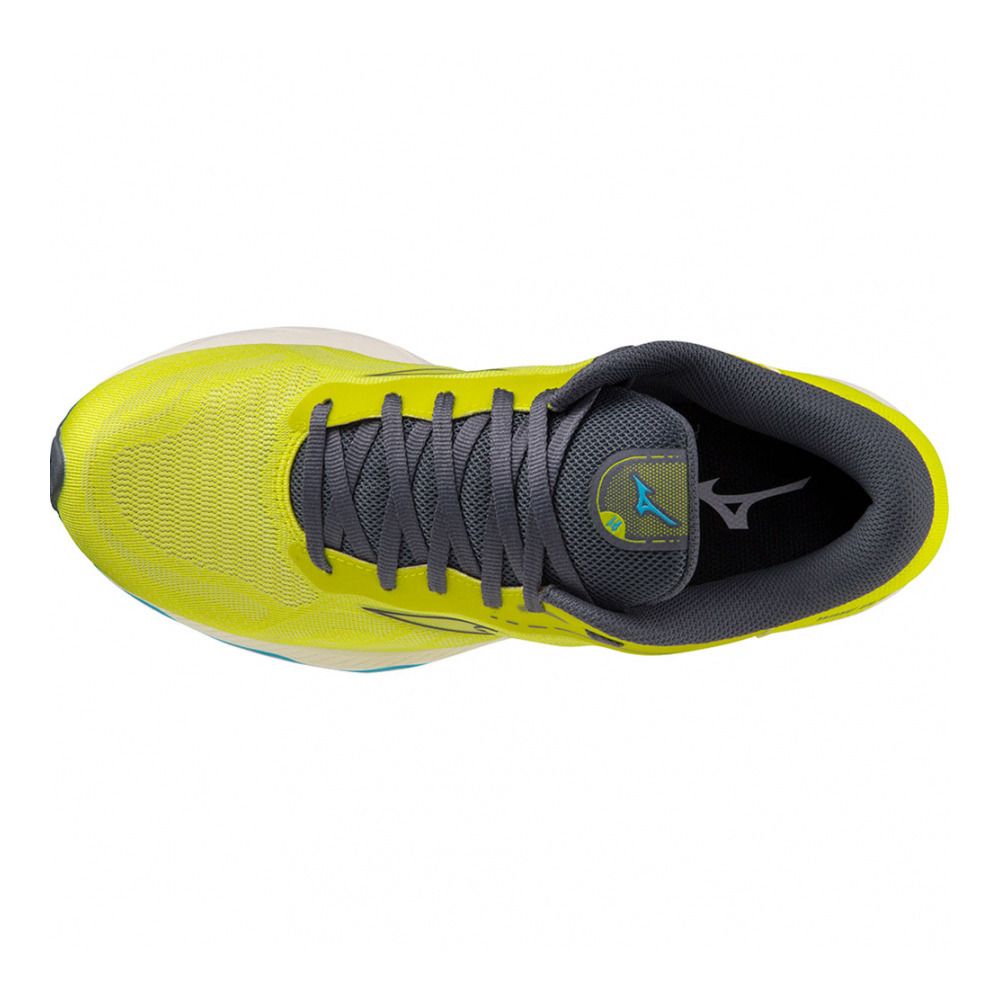 Mizuno WAVE ULTIMA 14 - Chaussures running Homme sulphurspring/ombreblue/aquarius