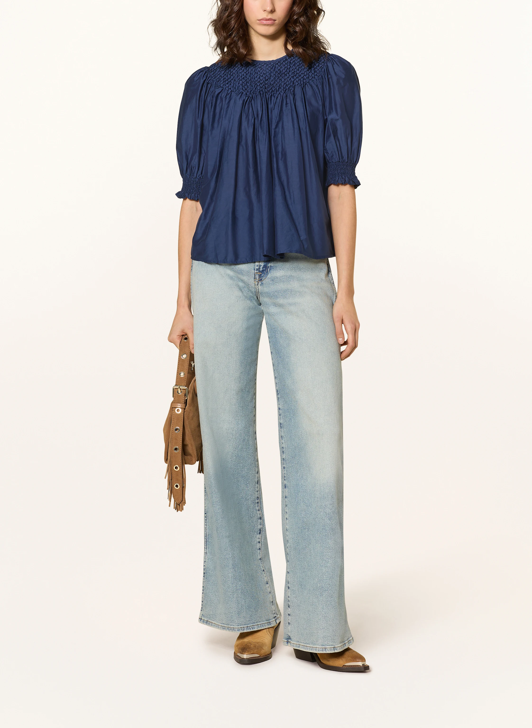 ULLA JOHNSON Blusenshirt ALITA mit Rüschen