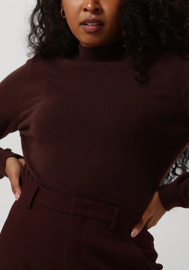 VANILIA bruine vanilia coltrui sheer cashmere rollneck