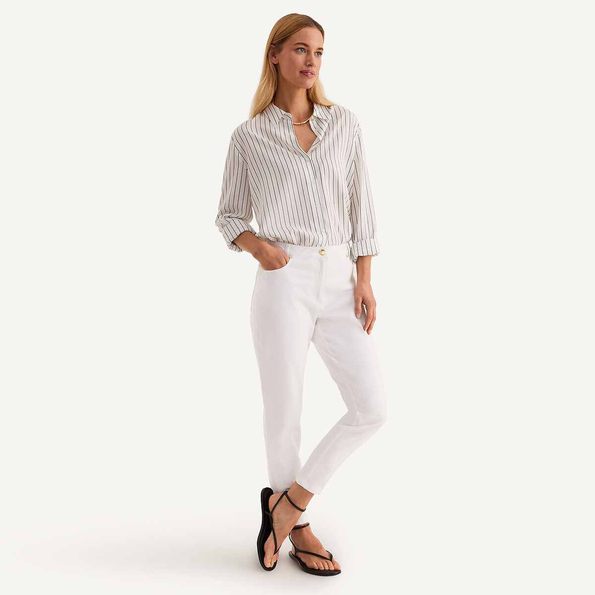 ANNE WEYBURN<br>Direita 7/8 broek, stretch katoen