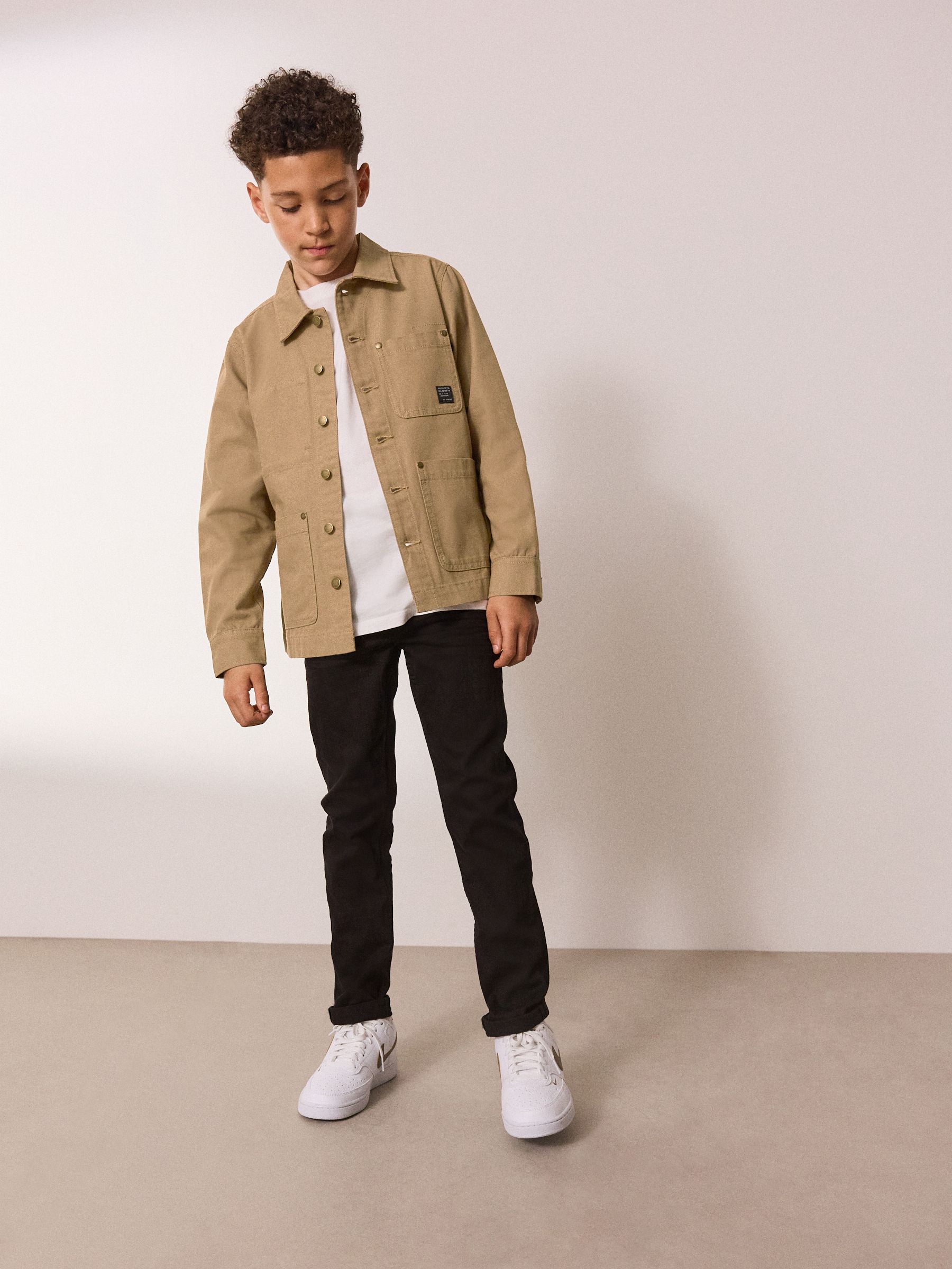 Lichtbruin - Canvas overshirt (3-16jr)