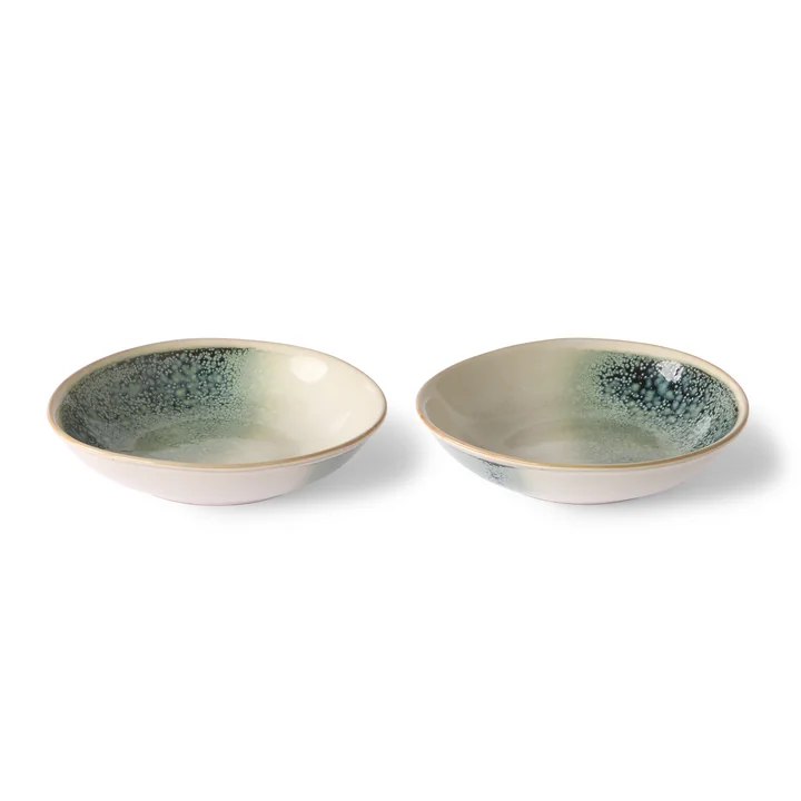 HKliving - 70's Schalen Curry, 21,7 x 21 cm, mist (2er-Set)
