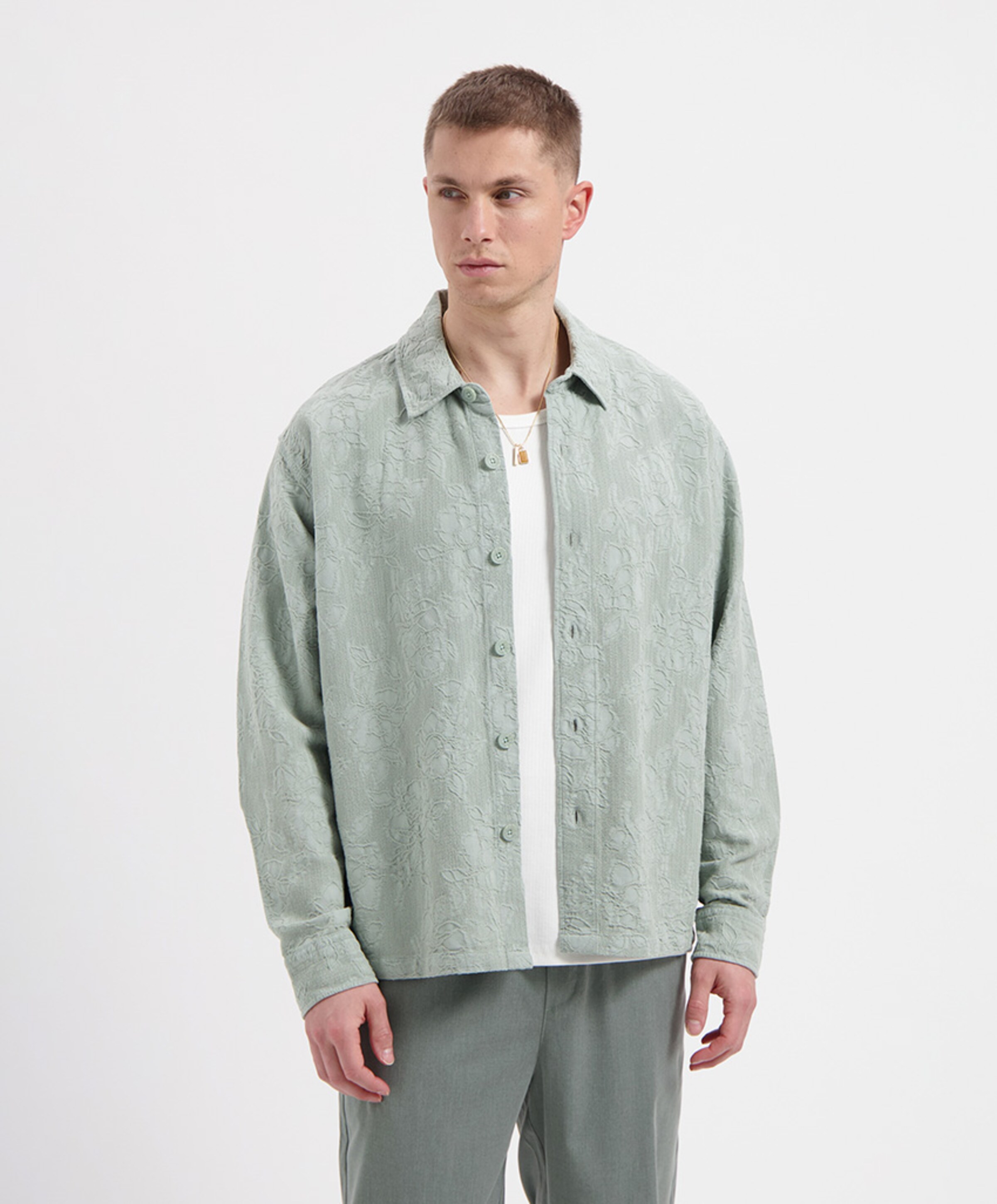 Law of the Sea Heren overshirt groen