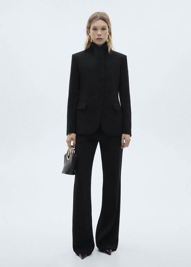 MANGO TROUSERS. -- IGUANA Black