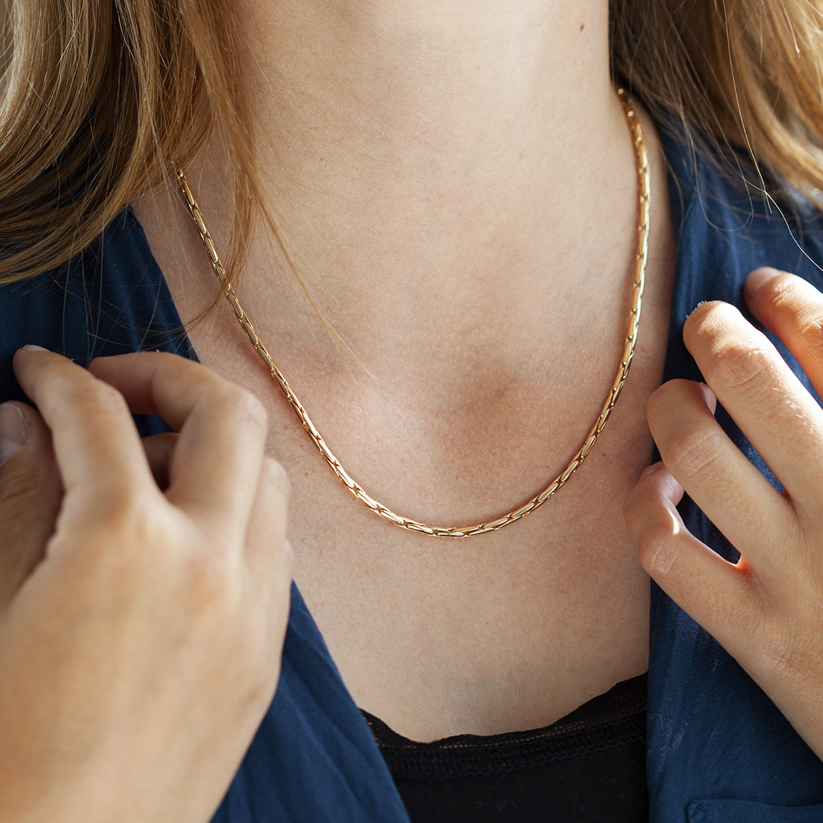 Collier plaqué or 45 cm
