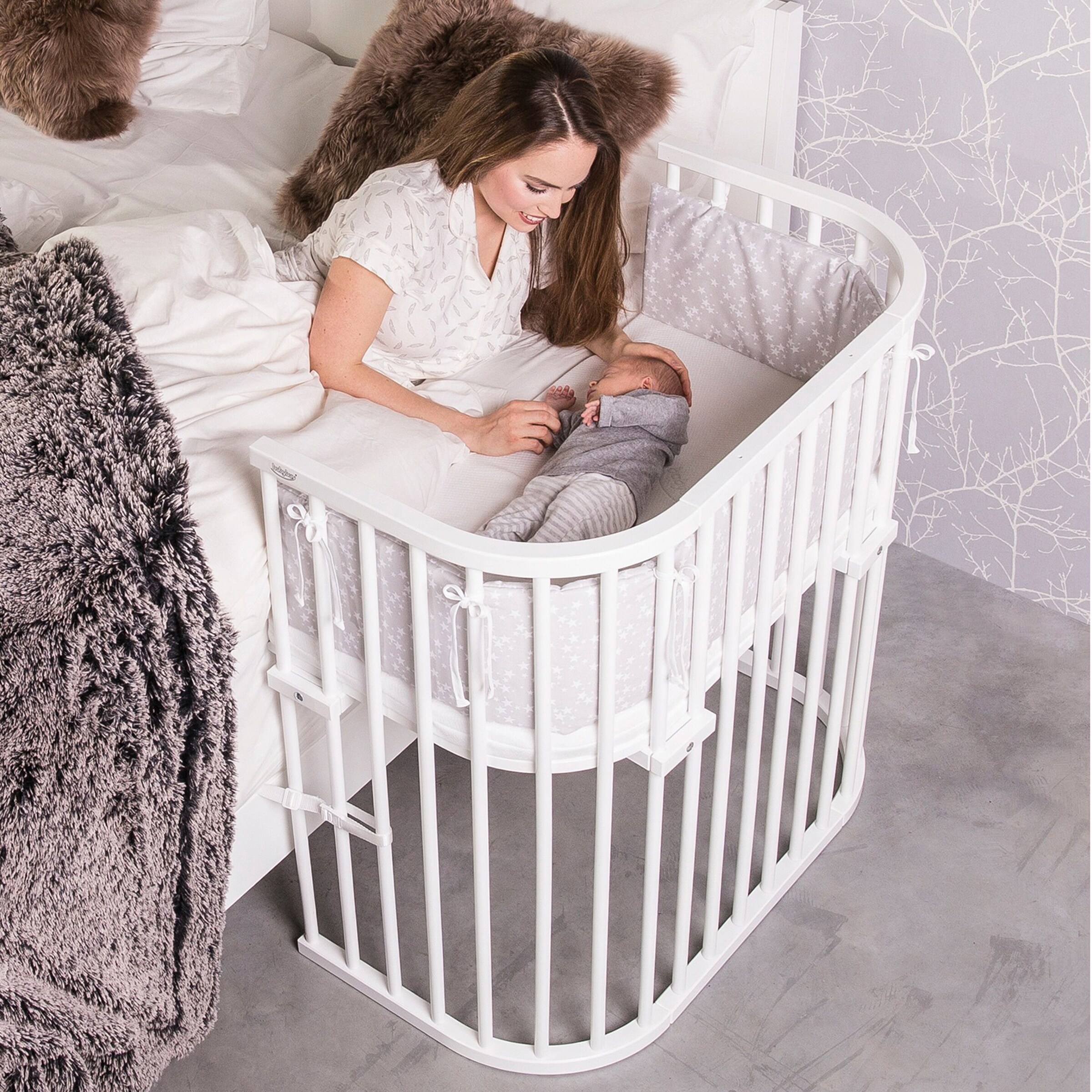 babybay® Beistellbett Boxspring 89x51 cm weiß