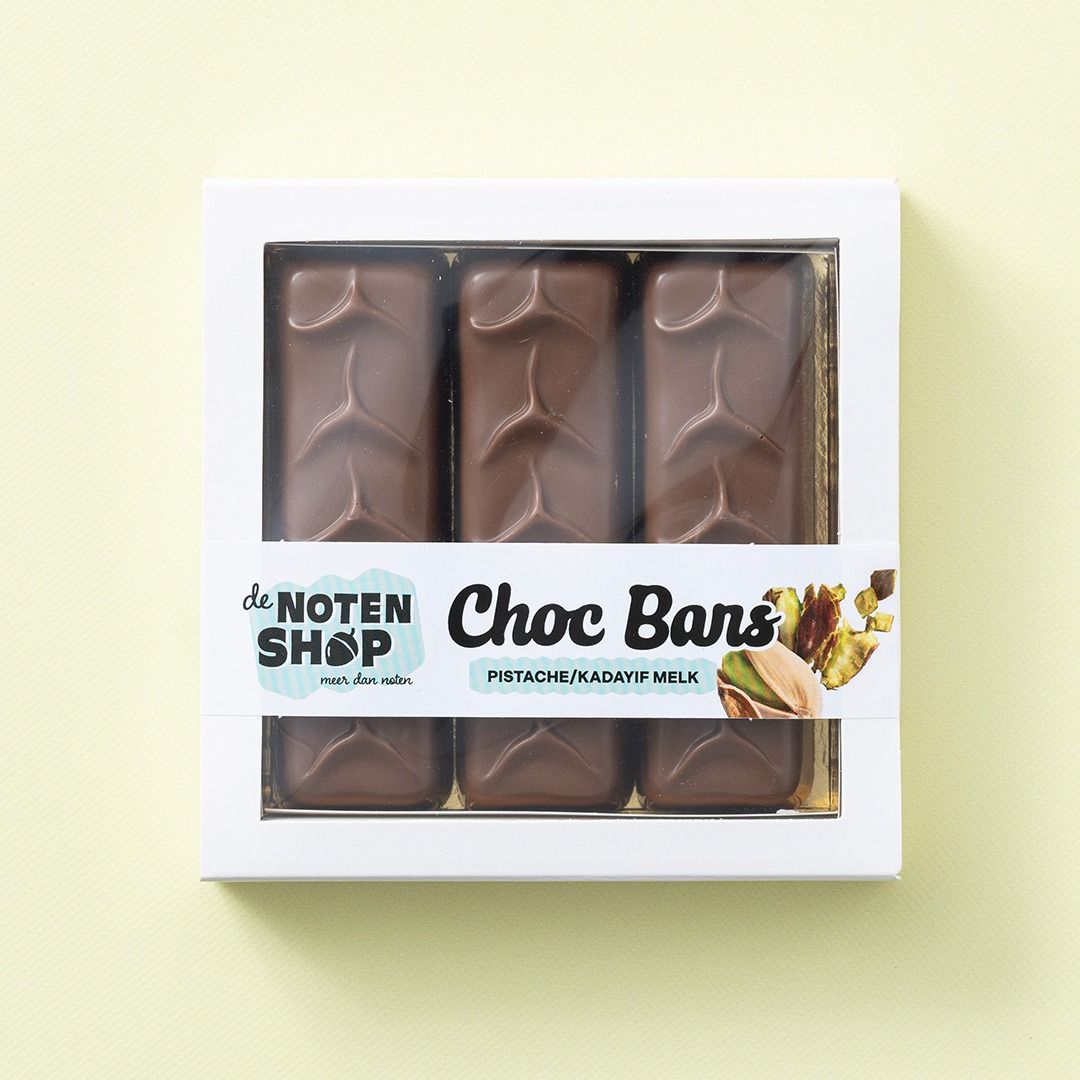 Choc bars pistache/kadayif 3 stuks