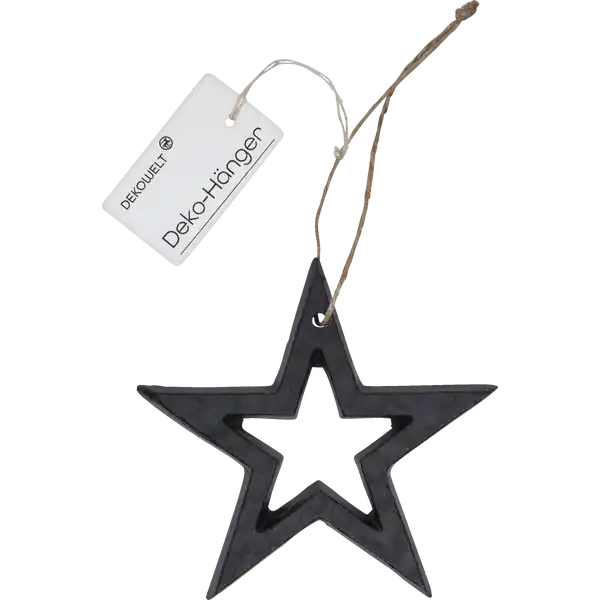 HÄNGER STERN TANNE GESCHENK SCHWARZ
