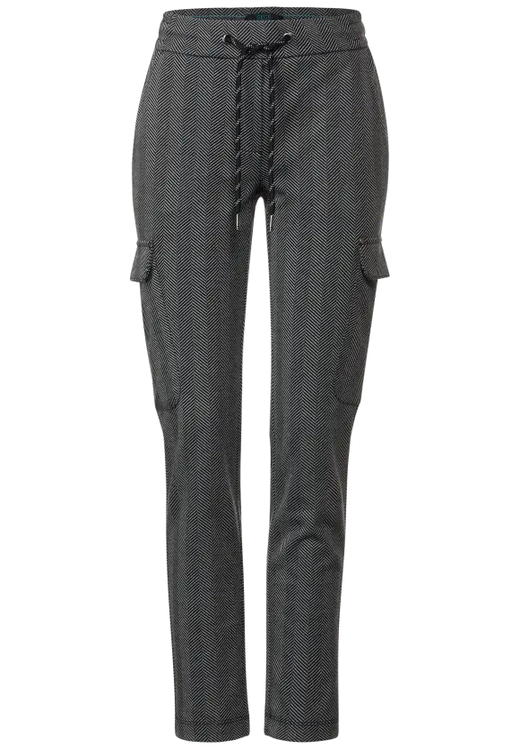 Casual Fit Cargohose - Black