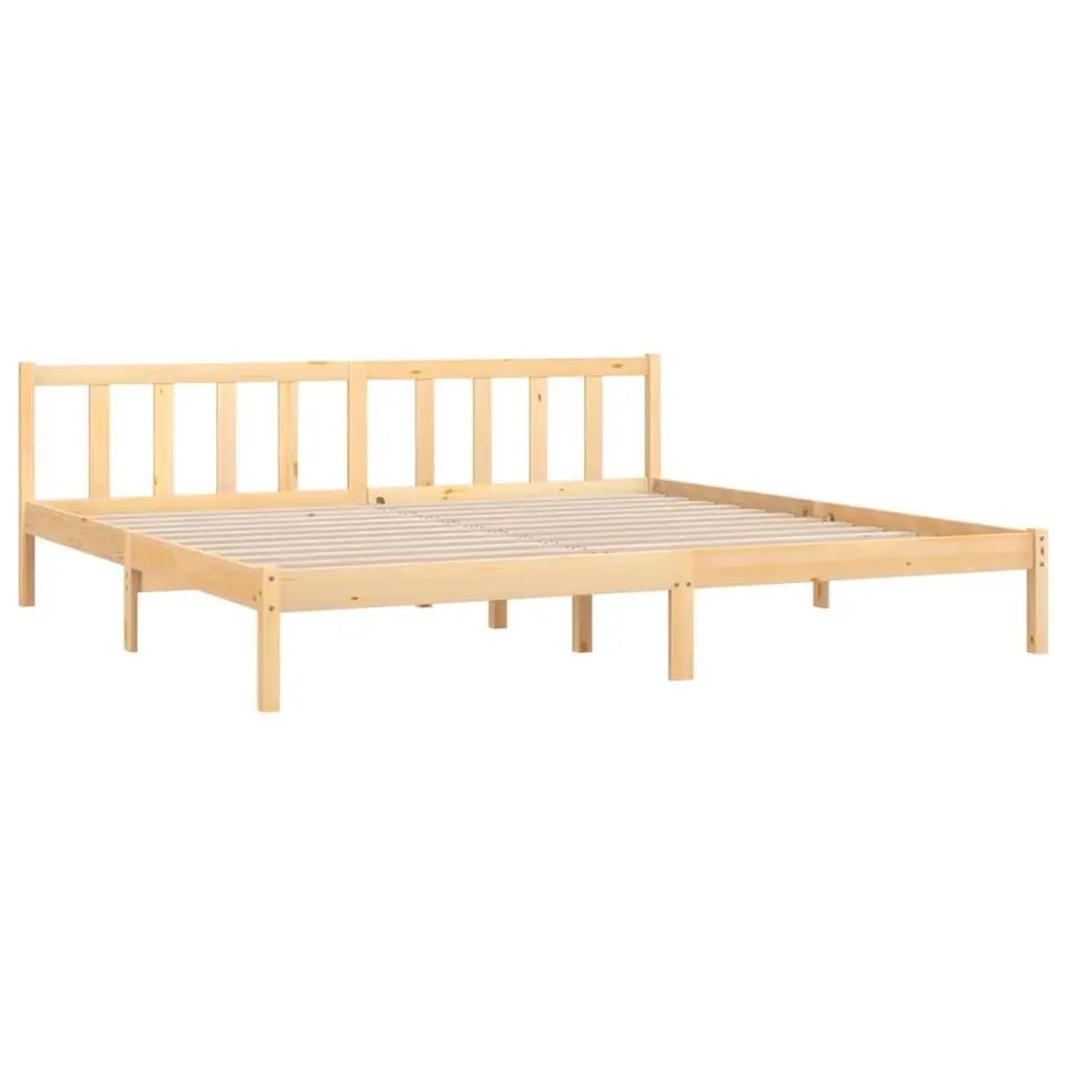 vidaXL - Tweepersoonbed - Naturel - Massief grenenhout - 180x200 cm