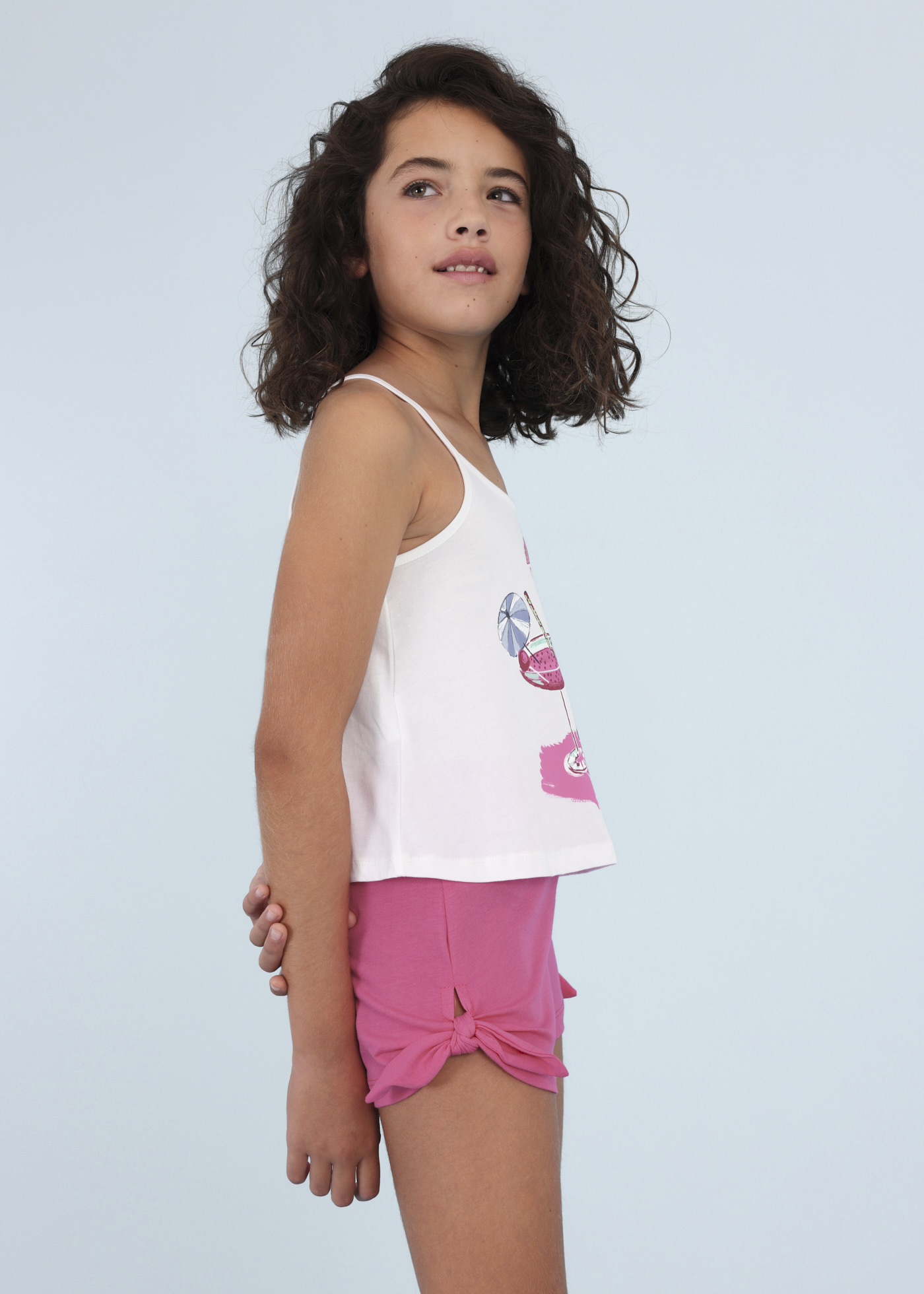 Conjunto de duas peças em algodão sustentável para meninas