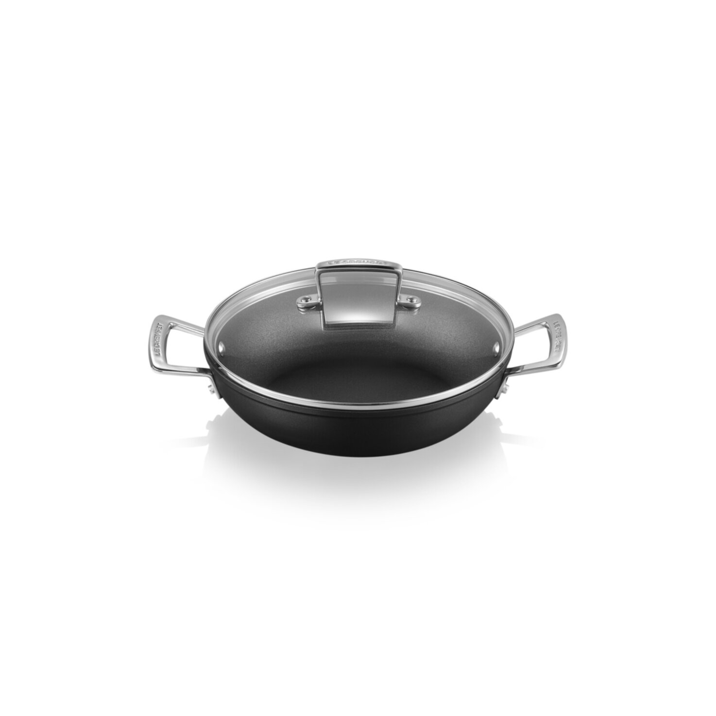 Le Creuset Aluminium-Antihaft Profipfanne mit Glas, 24cm Durchmesser