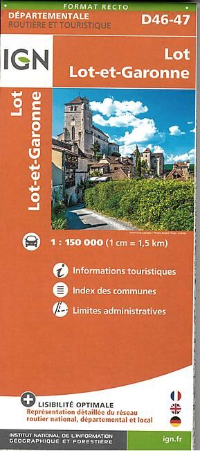 IGN - D46 47 LOT ET LOT ET GARONNE ECHELLE 1 150 000