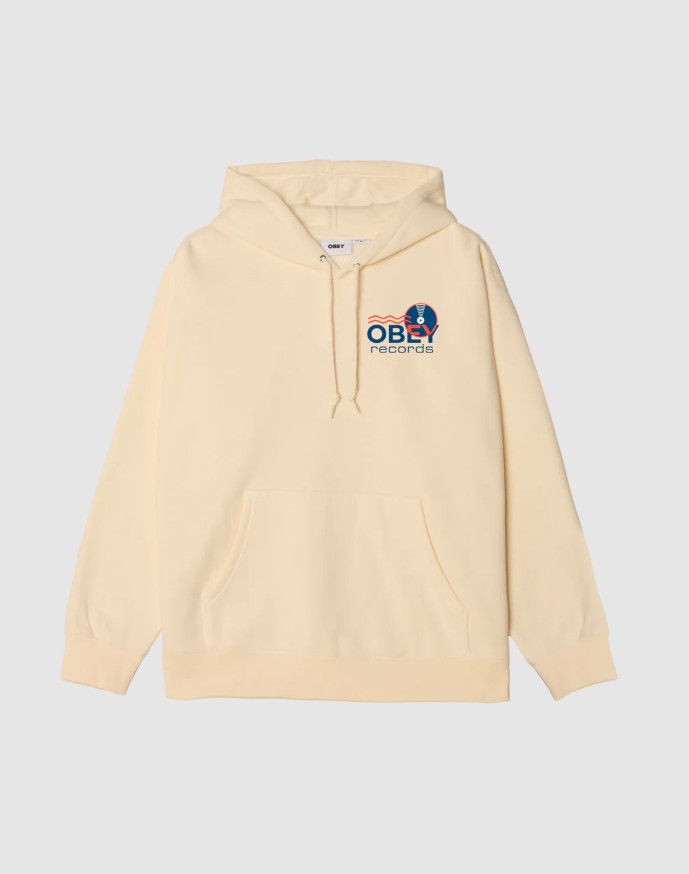 Obey Obey Records Sound Waves Hood Unbleached