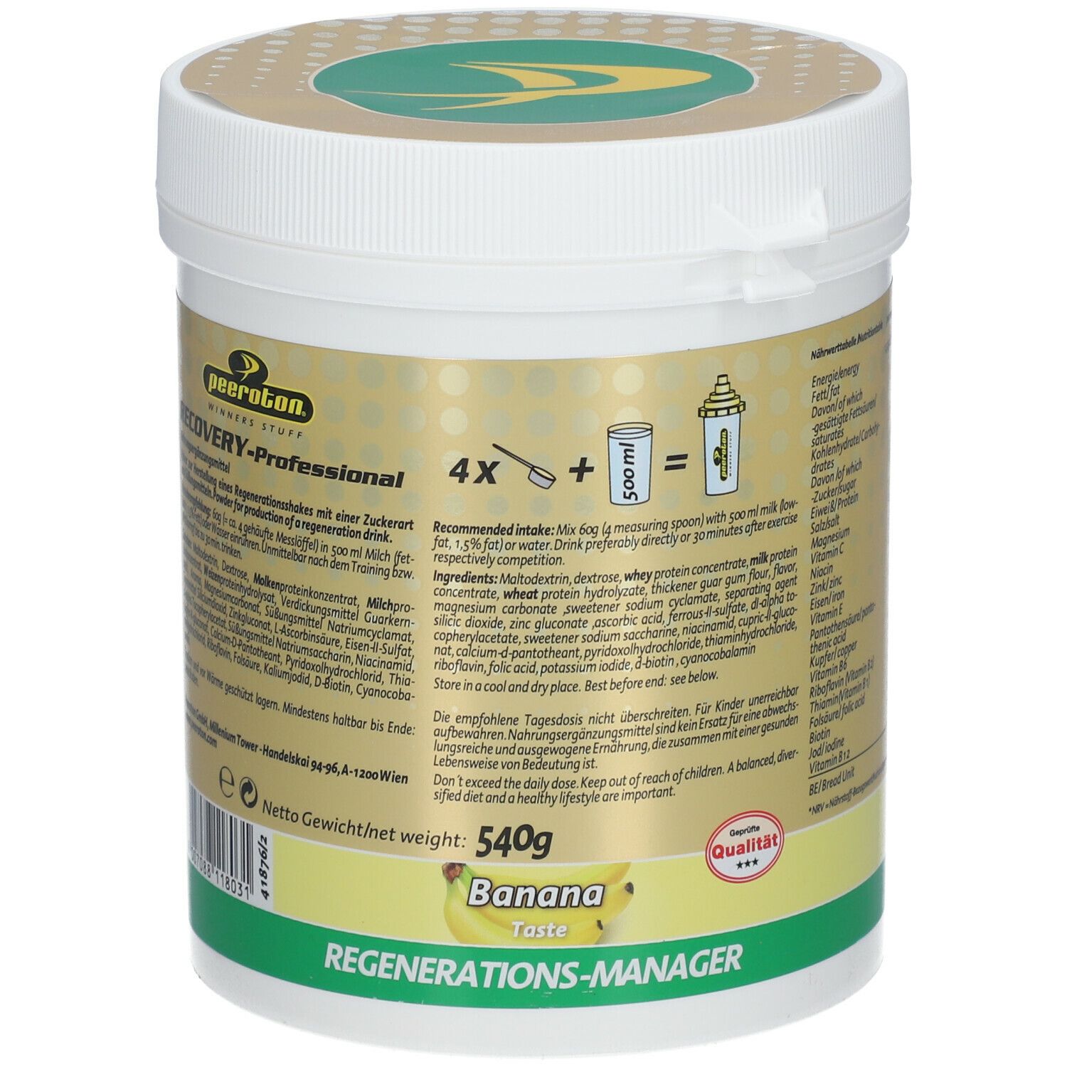 peeroton® RECOVERY-Shake  Banane