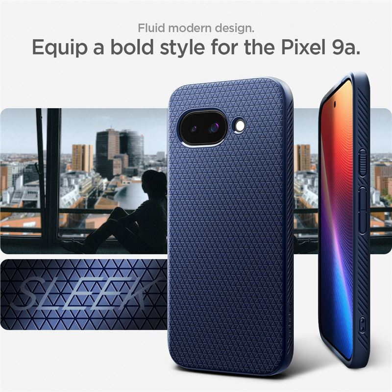 Google Pixel 9a Liquid Air Case Gummi Hülle (ACS09040) - Navy (Matt)