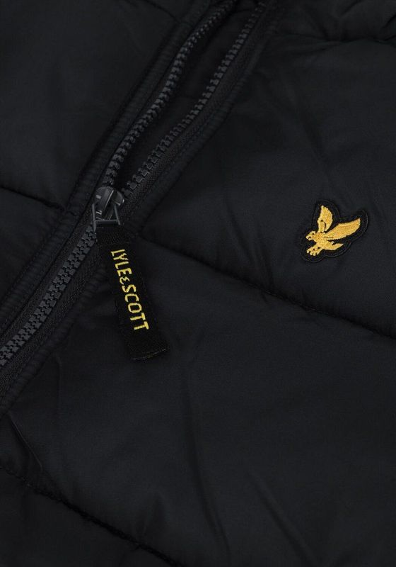 Lyle & Scott Winterjas puffer met capuchon Z865 Jet zwart