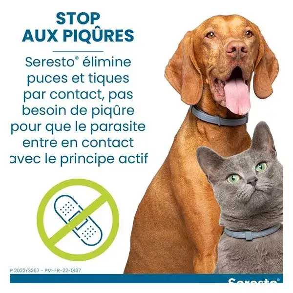 Coleira Seresto para cães grandes com proteção contra pulgas e carrapatos (+8kg) - 3 unidades