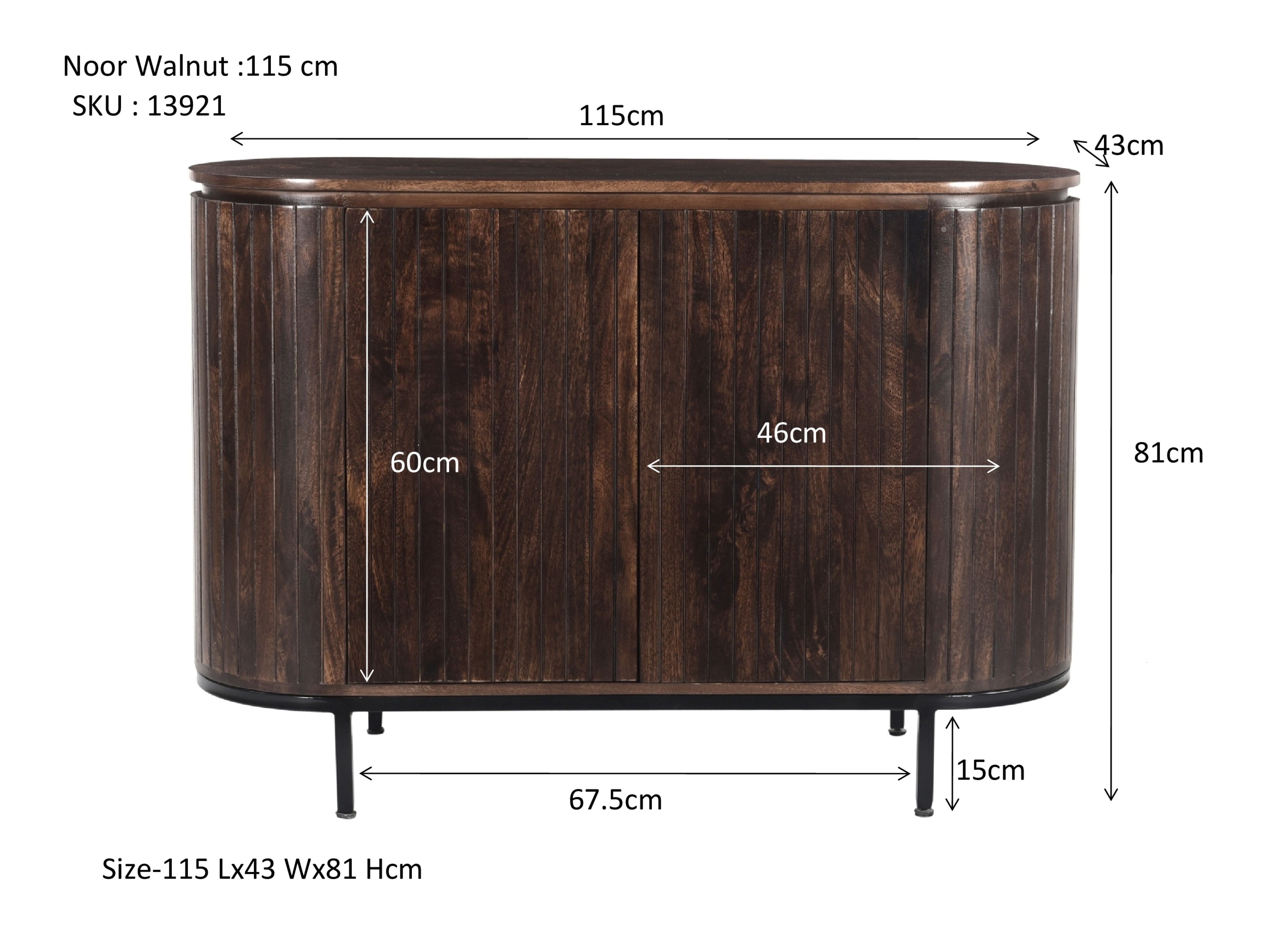 Dressoir Noor B115 x D43 x H81 cm