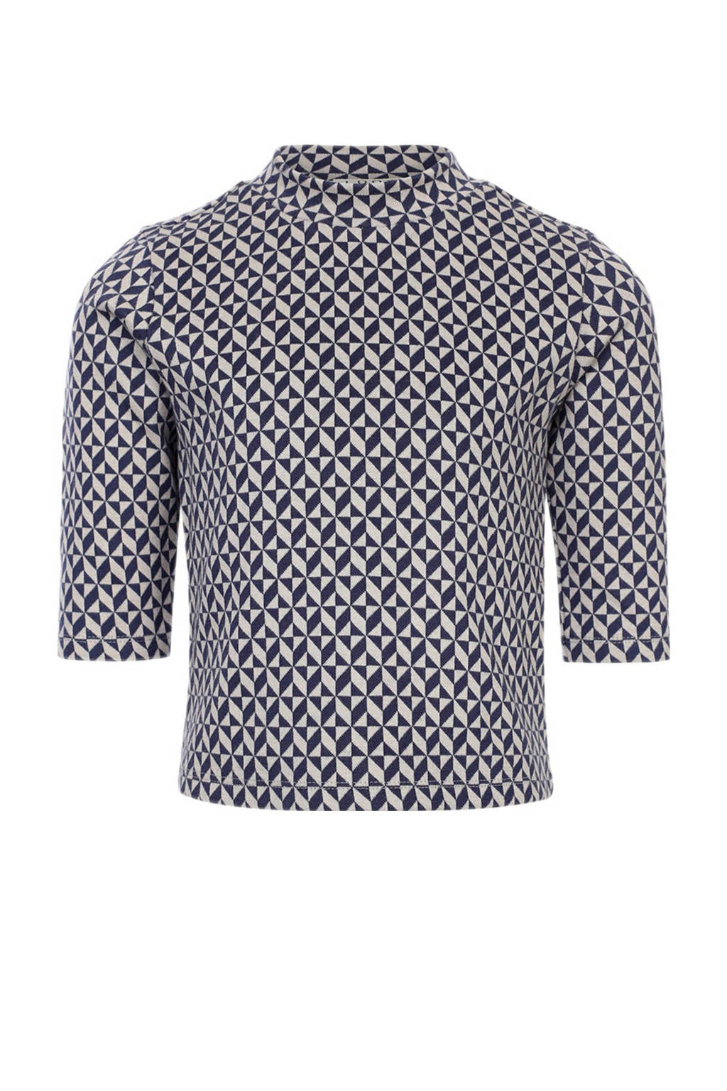LOOXS top met col blauw fijn gebreid