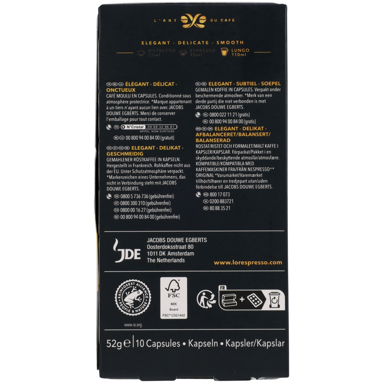 L'Or Espresso Lungo Mattinata - Nespresso Kompatibel 10 Kapseln