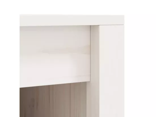 Armoires de cuisine d'extérieur 2 pcs blanc bois de pin massif