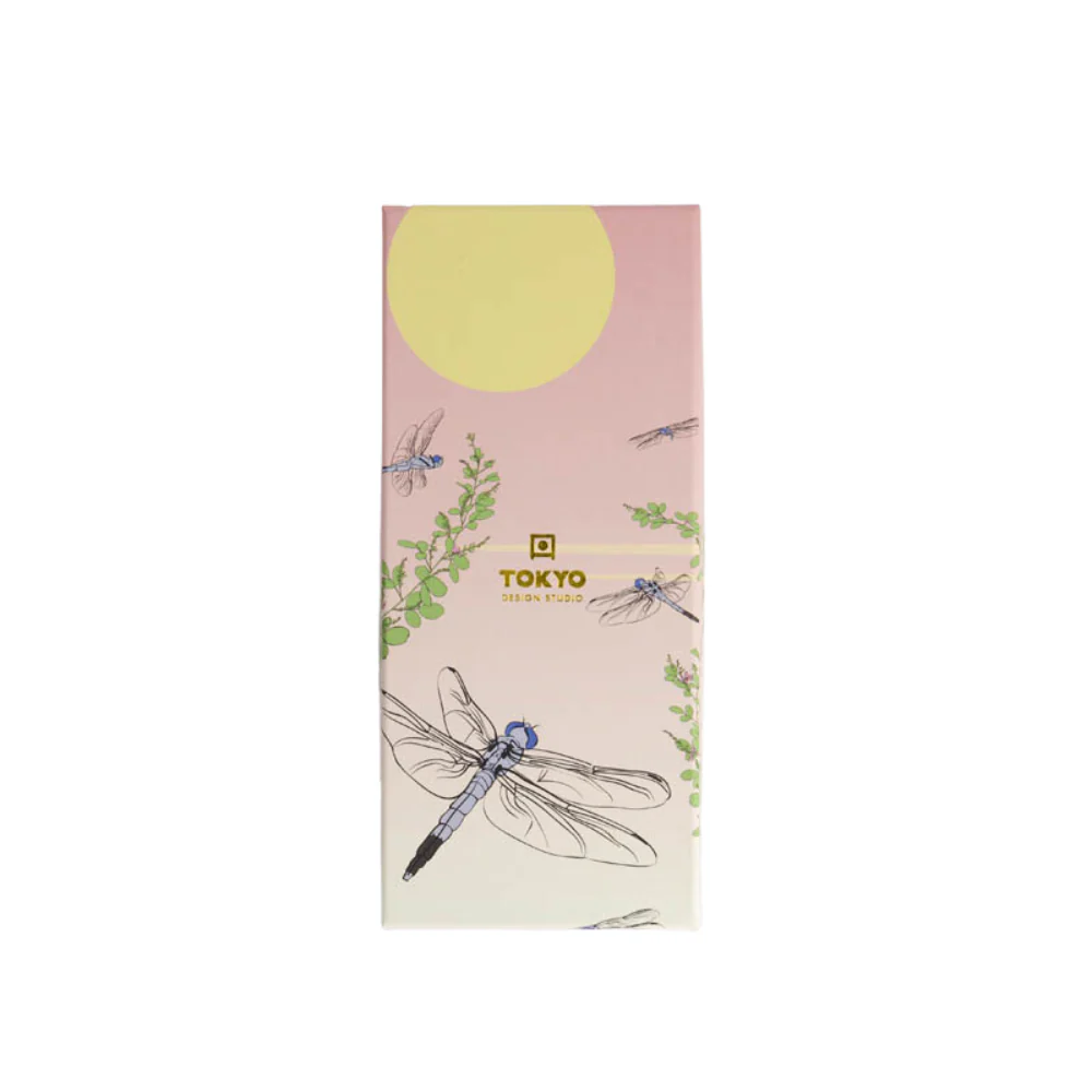 Tokyo Design Studio  Spisepinde gavesæt, Pink Dragonfly - 5 par