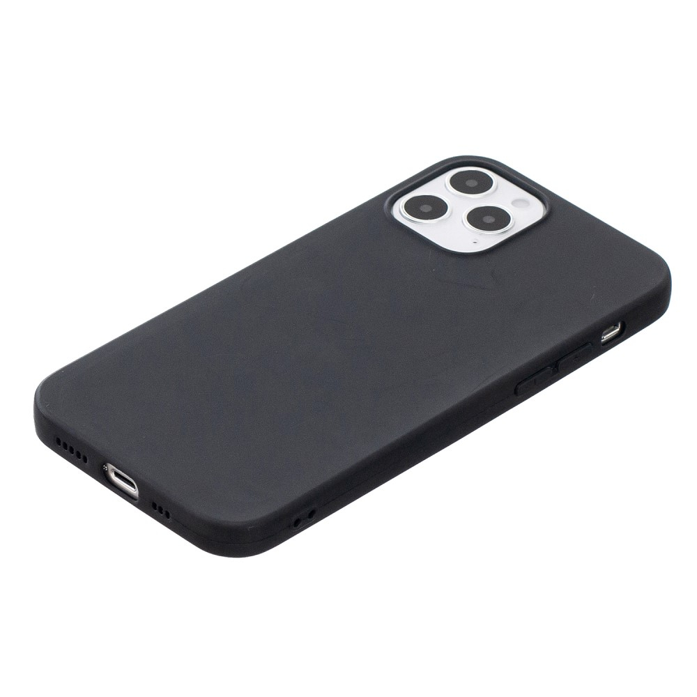 iPhone 12 / iPhone 12 Pro Gummi Case Hülle Matt - Schwarz