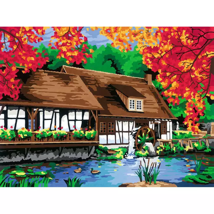 Ravensburger Mill at Blautopf bunt